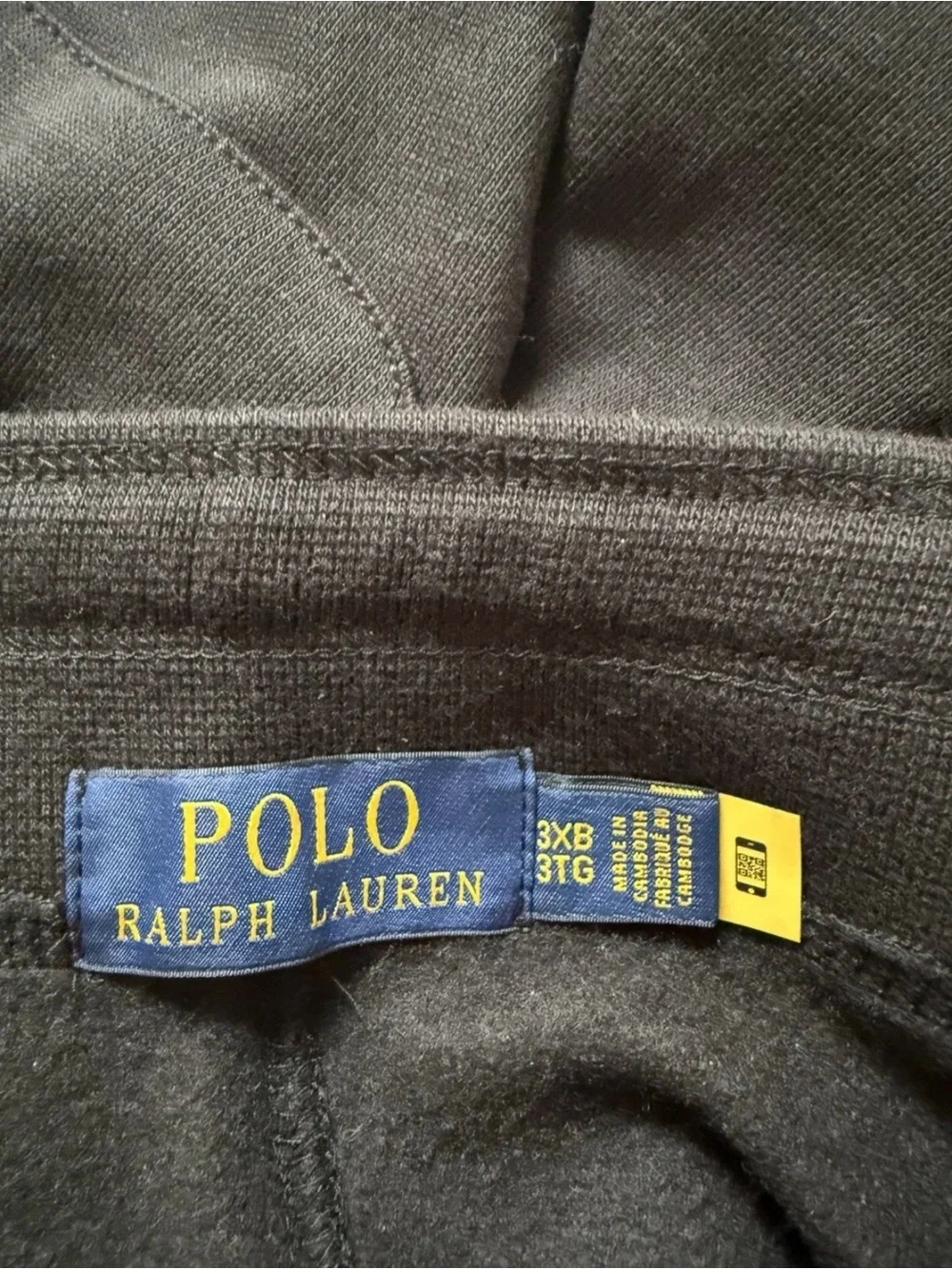 Polo by Ralph Lauren Black Sweatpants with Contrast Drawstring 3XB